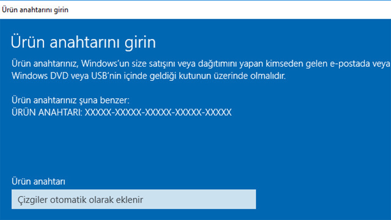 Windows 10 Lisans