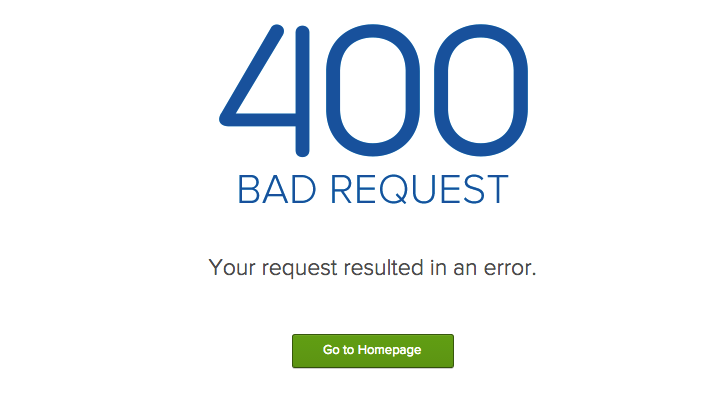 400 Bad Request