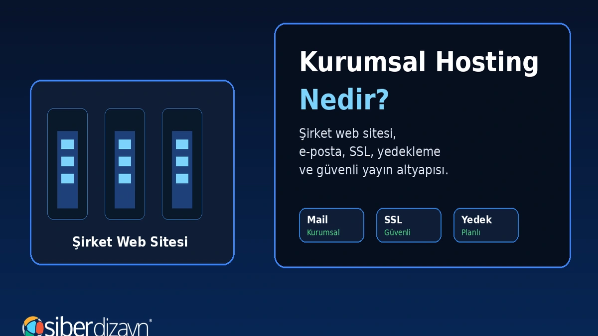 Kurumsal Hosting Nedir? Şirket Web Sitesi ve E-Posta İçin Hosting Rehberi